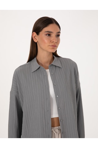 Pierre Cardin Kadın Gri Gömlek Desenli 50318232-vr024 Gri