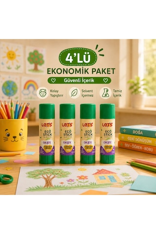 Eco Stick Yapıştırıcı 4 Lü Güvenli İçerik