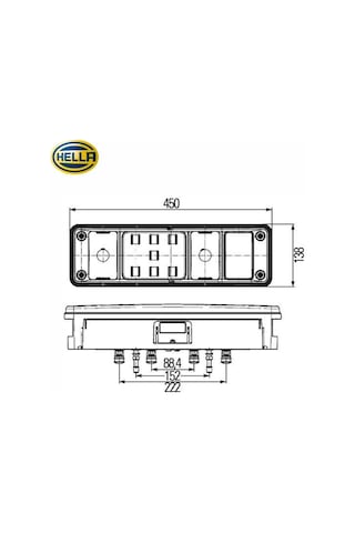Hella 24v Stop Lambası Ledli Dorse Boynuzlu Krone Amblemli Sol