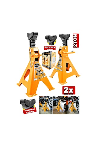 Staxx Sehbalı Kriko Standı 2 Adet 2 Ton Sehba Tip Kriko 4 Ayaklı
