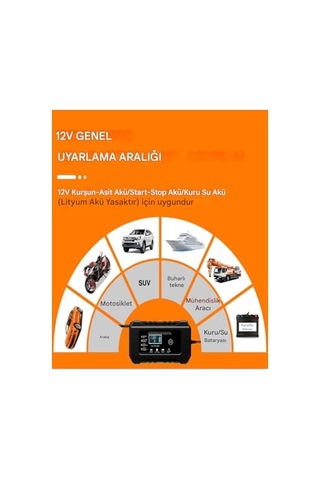 Reidan Rj-c1 12v 6a Göstergeli Asitli Kurşun Aküler Için Desülfatör Akü Şarj Cihazı Takviye Değildir