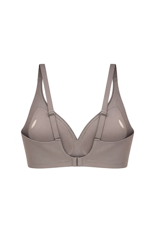 Cottonhill Seamless Bra - Slight Kahverengi Lazer Kesim Dikişsiz Dilim Detaylı Balensiz Kadın Sütyen Kahverengi