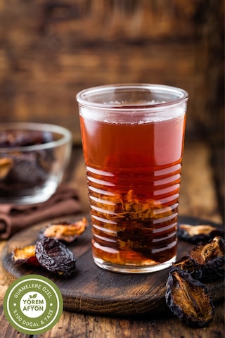 Yörem Afyon Mersin Yöresinden %100 Meyve Glütensiz Dilimlenmiş Mürdüm Erik Kurusu Prunus Domestica 90gr. 90 G