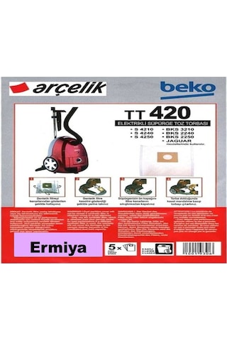Arçelik Uyumlu Trb 3174 Elektrikli Süpürge 20 Ad Bez Kumaş Toz Torbası