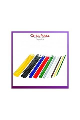 Office Force 32 Mm (Oval) Siyah Plastik Spiral Cilt Malzemesi 50'