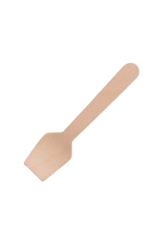 Ekolojik Kare Tahta Dondurma Kaşık 9.5 Cm - 100  Adet