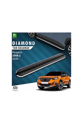 S-dizayn Peugeot 2008 2 Diamond Krom Yan Basamak 183 Cm 2020 Üzeri