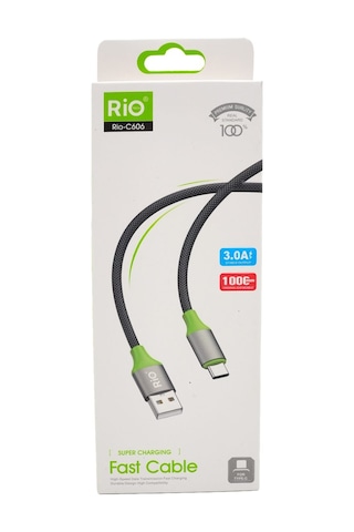 Rio 3,0a Usb-a To Type-c Kablo Dayanıklı Kablo Tasarımı Ve Hızlı Şarj Özelliği İle