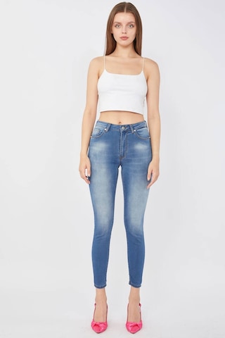 Kadın Skinny Fit Esnek Pantolon Mavi 001