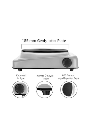 Awox Lotus Tek Gözlü Elektrikli Ocak Plate 185mm.1500w Diğer