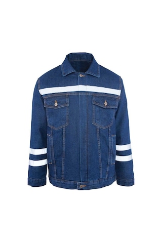 Myform Mont Sona Denim 03109 Mavi Kot İş Güvenliği Ceketi Mavi