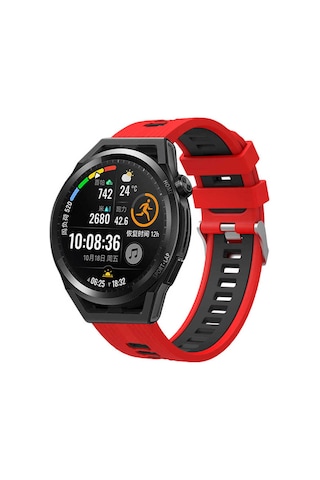 Huawei Gt2 42mm Krd-55 Uyumlu Kordon-admx-kırmızı-siyah