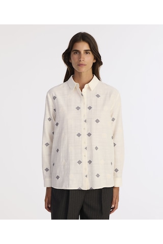 Yargıcı Regular Gömlek Yaka Uzun Kol Gömlek 25kkgm6014x 037 Ekru