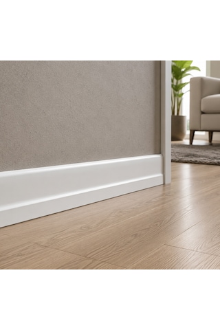 Laminant Parke S Model Süpürgelik 8cm Lake Beyaz S501