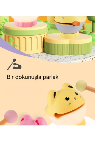 Sarıyaratıcıkedi Görseli Başı Gece Lambası T001 Sarı