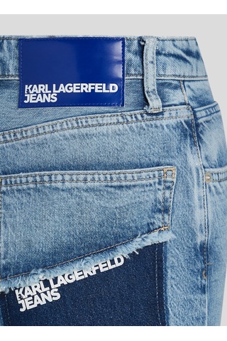 Karl Lagerfeld Jeans Yüksek Bel Dar Paça Mavi Kadın Denim Pantolon 240j1111