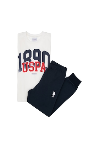 U.S. Polo Assn. Erkek Çocuk Beyaz Pijama Takımı 50318565-VR013