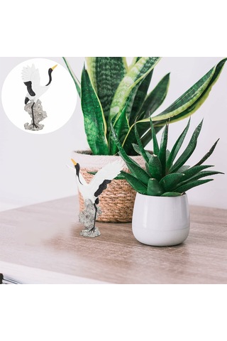 Dianziye Reçine Kaldırımlı Simülasyonlu Akşam Güzel Kugu Heykeli - Canlı Odalar, Bahçe, Bonsai Dekorasyonu, El Boyama İşçiliği