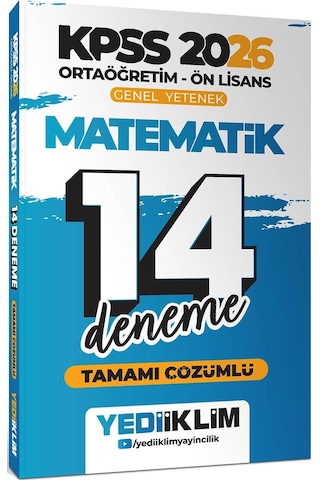 Yediiklim 2026 Kpss Ortaöğretim Ön Lisans Genel Yetenek Matematik Tamamı Çözümlü 14 Deneme Yediiklim 2026 Kpss Ortaöğretim Ön Lisans Genel Yetenek Matematik Tamamı Çözümlü 14 Deneme