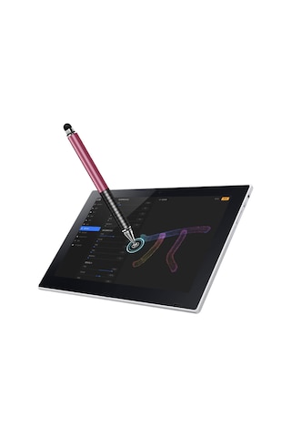 Ximistore9 Metal Çift Uçlu Dokunmatik Kalem - Pencereyle Dürtüsüz Etkileşim, Resim, Ofis Ve Oyun İçin Evrensel Kapasitif Ekranlar İçin - Pembe