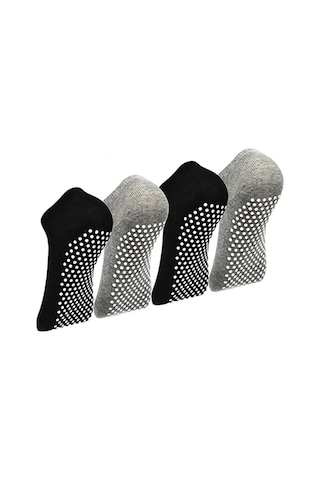 Suofeng Kadınlar İçin Hızlı Kuruyan, Kaymayan Silikonlu Yoga Çorapları 4 Çift Diğer