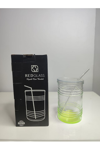 Renkli Cam Pipetli Bardak Sarı