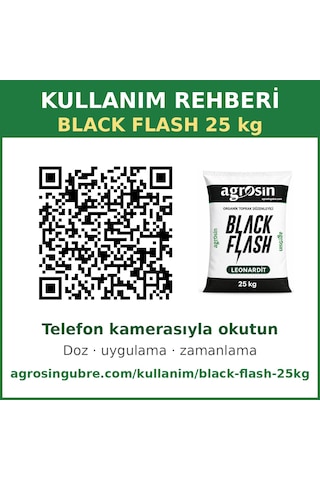 Agrosin Black Flash Leonardit Organik Toprak Düzenleyici Granül 25 kg