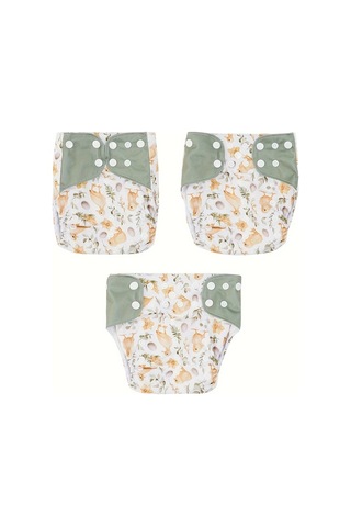 Maxaccess Happyflute 8 Adet Yıkanabilir Cep Bez Seti Mikrofiber Ekli Tilki Kombinasyonu Yenidoğan Bebek Diğer