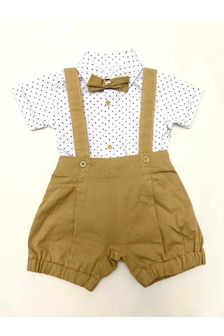 Minaz Baby Papyonlu Üçlü Takım Toprak