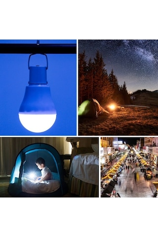 Besthome1 Gece Işıkı Güneş Enerjili Led Top Lampe - Çadır/açık Hava/acil Işık, Usb Şarjlı, Yerli