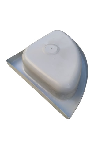 Üçgen Evye Lavabo. Tekne Evyesi. Karavan Evyesi. Beyaz 35x35cm