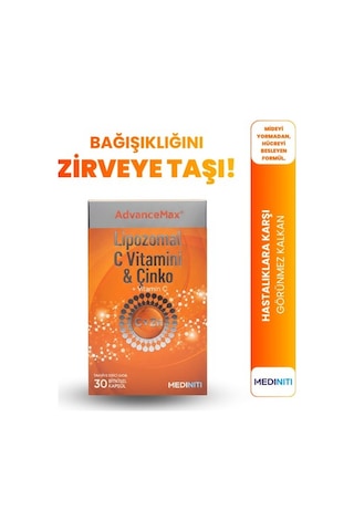 Advancemax Lipozomal C Vitamini & Çinko 30 Kapsül