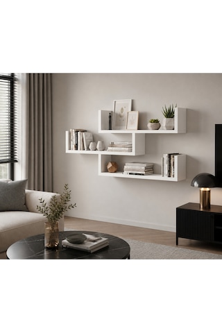 Minimalist Duvar Rafı Beyaz