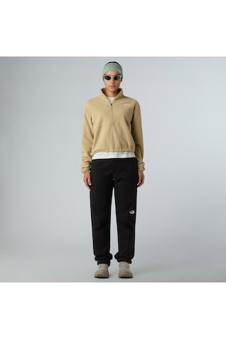 The North Face Glacier Fleece 1/2 Zip Short Kadın Krem Outdoor Polar Nf0a8d2clk51