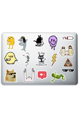Dekoratif Laptop Notebook Tablet Telefon Sticker Set 17