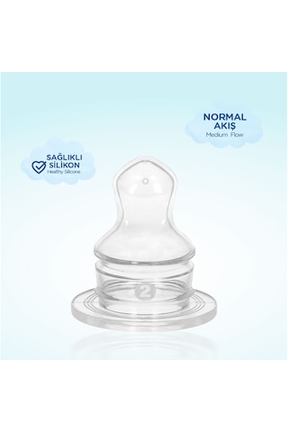 Wee Baby Damaklı Silikon Biberon Emziği Normal Akış No:2 6-18 Ay