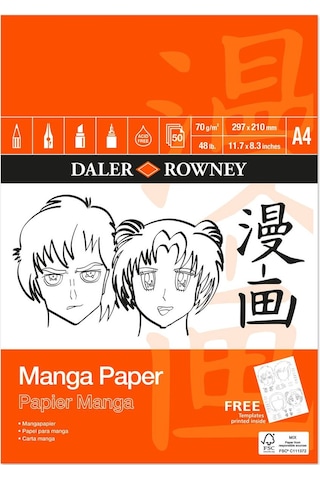 Daler Rowney Manga Marker Pad Çizim Defteri 70 G A4 50 Sayfa
