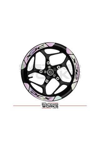 Honda Pcx Jant Şeridi Geniş Sticker Dıştan İçe Kaliteli Yüksek Yapışkanlı Sticker Hologram