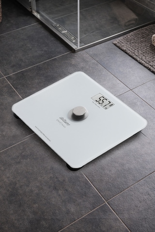 Arzum AR5126 Stayfit Touch Cam Beyaz Baskül, Pilsiz Kullanım, 180 Kg’a Kadar Ölçüm Kapasitesi, Beyaz