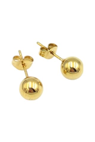 Çelik 7 Mm Düz Top Küpe 001