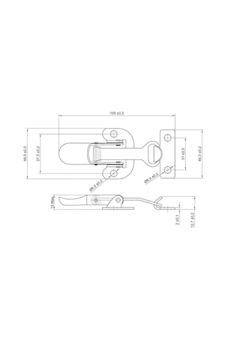 Kaput Gergi Mandalı Kovan  Kilidi Sandık Klipsi 41-001