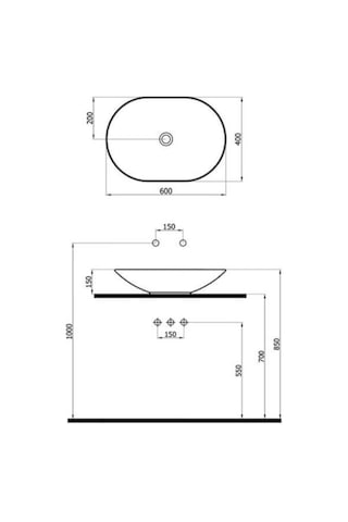 Newarc Trend Tezgah Üstü Lavabo 60 Cm Krom