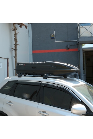 Universal Capbox Araç Üzeri Port Bagaj Bavul 450 Litre Çift Açılır Siyah Mat