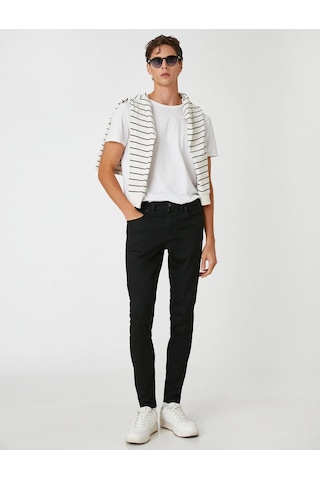 3SAM40082ND Koton Erkek Jean Pantolon SİYAH Siyah