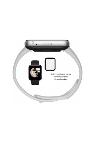 Xiaomi Redmi Watch 3 Active Uyumlu Yumuşak Silikon Kordon Ve Kavisli Ekran Koruyucu Seti Koyu Yeşil