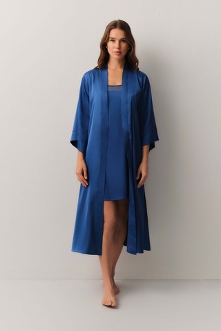 Suwen Ethereal Uzun Sabahlık St4446615l015 Mavi