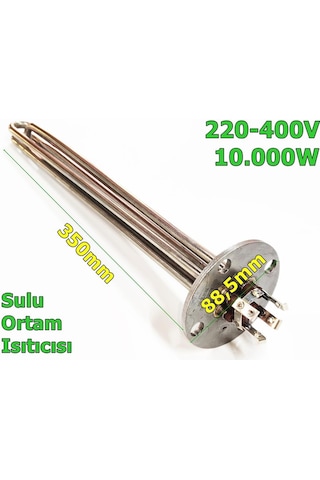 Yuvarlak Flanş 230-400v 10.000w Krom Termosifon Rezistansı