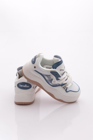 Benetton Bni-12157 Kadın Sneaker Ayakkabı Beyaz Bebe Mavi