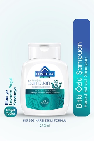Kepekli Saçlar İçin Şampuan Biberiye Lavanta Paçuli Sardunya Yağı Bitki Özlü Bakım 290 Ml Tüm Saç Tipleri