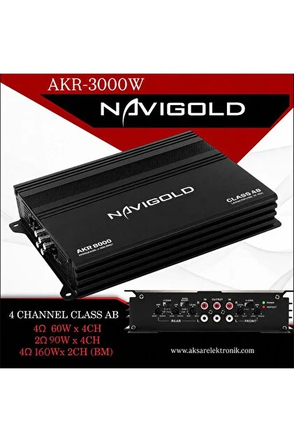 Navigold Akr-3000 4kanal 3000wat 4x60w Rms - Sencan Sound